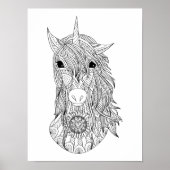 詳細ユニコーン大きな着色ポスター ポスター (正面)