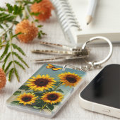 詳細リアルひまわり蝶 キーホルダー (正面右)