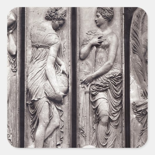 詳細レリーフ、 浮き彫り スクエアシール (正面)