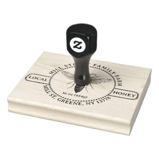 詳細ヴィンテージクイーンビーイラストレーション蜂蜜 ラバースタンプ (スタンプ)