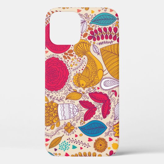 詳細ヴィンテージ花柄デザイン Case-Mate iPhoneケース (裏面)
