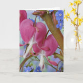 詳細出血ハートとブルンネラ·ジャック カード (黄色い花)