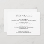 詳細及びより多くの情報-白 エンクロージャーカード (正面/裏面)