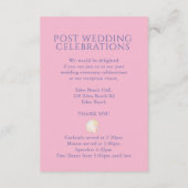 詳細変更ハートシェルビーチ結婚式 エンクロージャーカード (裏面)