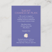 詳細変更ハートシェルビーチ結婚式 エンクロージャーカード (裏面)