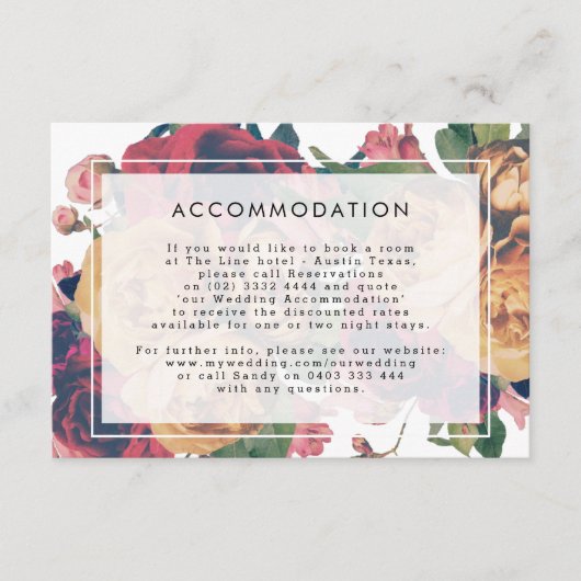 詳細情報ボホモダンフローラ結婚ズ エンクロージャーカード (正面)