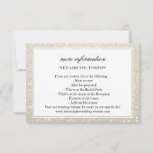 詳細情報 ウェディングカード - ホワイトゴールド グリッター ファブリック フレーム 招待状 (正面)