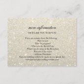 詳細情報 ウェディングカード - ホワイトゴールド グリッター ファブ エンクロージャーカード (正面)