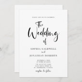 詳細書と一モダンつにな結婚る 招待状 (正面/裏面)