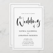 詳細書道と一縁どつ結婚で 招待状 (正面/裏面)