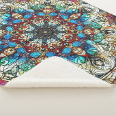 詳細汚れガラスデザイン シェルパブランケット (3/4)