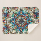 詳細汚れガラスデザイン シェルパブランケット (正面(横))