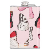 詳細熱帯蝶：ヴィンテージパターン フラスク (裏面)