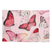 詳細熱帯蝶：ヴィンテージパターン 枕カバー (裏面)