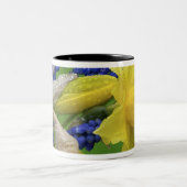 詳細紅葉花とヒヤシンス花。クレジット ツートーンマグカップ (中央)