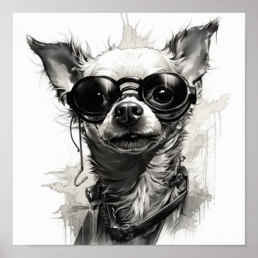 詳細素晴らしなラルフ・ステッドマン・ホワイト・チワハ ポスター (正面)