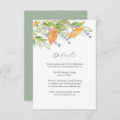 詳細結婚のエンクロージャカードのワイルドフラワーテーマ エンクロージャーカード (正面/裏面)