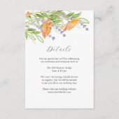 詳細結婚のエンクロージャカードのワイルドフラワーテーマ エンクロージャーカード (正面)