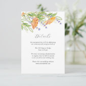 詳細結婚のエンクロージャカードのワイルドフラワーテーマ エンクロージャーカード (スタンド正面)