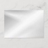 詳細結婚の銀光沢ハートエレガント エンクロージャーカード (裏面)