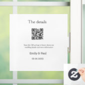 詳細結婚のWebサイトはQRをスキャンするカップル名 ウィンドウサイン (ホーム)