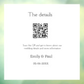 詳細結婚のWebサイトはQRをスキャンするカップル名 ウィンドウサイン (シート3)