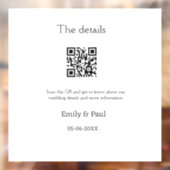 詳細結婚のWebサイトはQRをスキャンするカップル名 ウィンドウサイン (シート2)