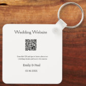 詳細結婚のWebサイトはQRをスキャンするカップル名 キーホルダー (裏面)