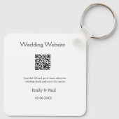 詳細結婚のWebサイトはQRをスキャンするカップル名 キーホルダー (裏面)