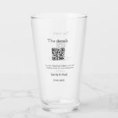 詳細結婚のWebサイトはQRをスキャンするカップル名 タンブラーグラス (裏面)