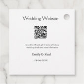 詳細結婚のWebサイトはQRをスキャンするカップル名 フェイバータグ (裏面)