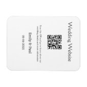 詳細結婚のWebサイトはQRをスキャンするカップル名 マグネット (横)