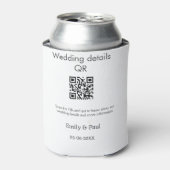 詳細結婚のWebサイトはQRをスキャンするカップル名 缶クーラー (缶正面)