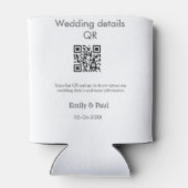 詳細結婚のWebサイトはQRをスキャンするカップル名 缶クーラー (裏面)