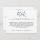 詳細結婚カード |ブラシの種類（埃っぽい青） エンクロージャーカード (正面/裏面)