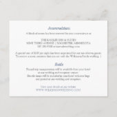 詳細結婚カード |ブラシの種類（埃っぽい青） エンクロージャーカード (裏面)