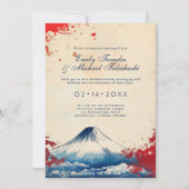 詳細結婚ジャポネスク調和と富士山 招待状 (正面)