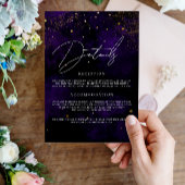 詳細結婚ズダークパープル魔法金ゴールドブラック エンクロージャーカード