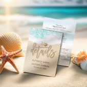 詳細結婚情報夏ビーチヒトデ エンクロージャーカード