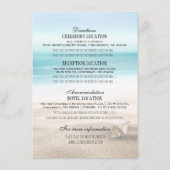 詳細結婚情報夏ビーチヒトデ エンクロージャーカード (裏面)