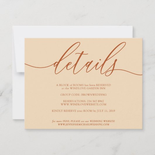 詳細結婚指示計画 出欠カード (正面)