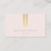 詳細芸術的赤面ピンクおよび金ゴールド名刺 名刺 (正面)