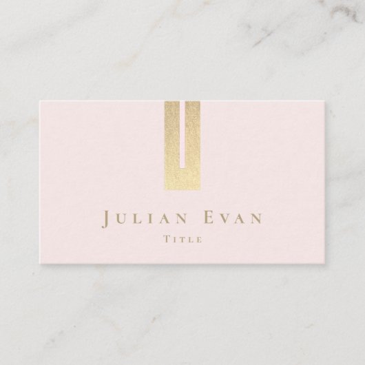 詳細芸術的赤面ピンクおよび金ゴールド名刺 名刺 (正面)