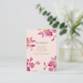 詳細赤面バラ水モダン色結婚の エンクロージャーカード (スタンド正面)