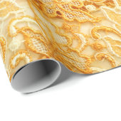 詳細金ゴールドレース織物 ラッピングペーパー (ロールコーナー)