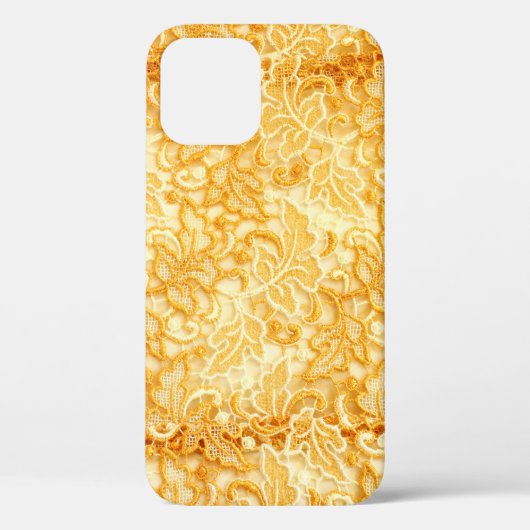詳細金ゴールドレース織物 Case-Mate iPhoneケース (裏面)