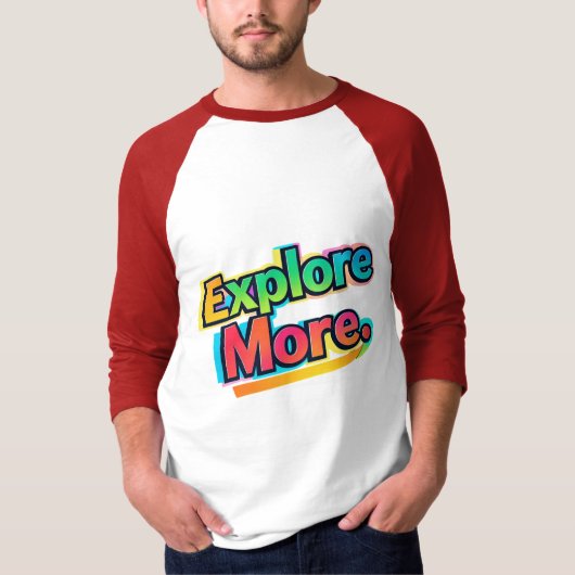 詳細 – はっきりした & カラフル Adventure T-Shirt Tシャツ (正面)