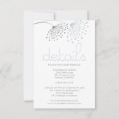 詳細 | ほこりっぽいお洒落青いドードルの花 招待状 (正面)