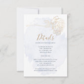 詳細 |ほこりっぽいブルーウォーター金ゴールドバラ 招待状 (正面)