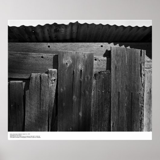 詳細・オブ・フェンス、カリフォルニア州サンタクルーズ， 1963 ポスター (正面)